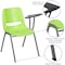 Flash Furniture Green Ergonomic Shell Chair with Left Handed Flip-Up Tablet Arm, PK5 5-RUT-EO1-GN-LTAB-GG - alternate 2